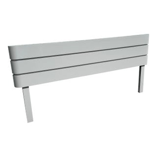 Postmodern Lights Gray Gloss Laminate King Size Headboard For Sale