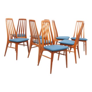 Eva Chairs in Teak by Niels Koefoed for Koefoed Hornslet, 1960s, Set of 8 For Sale