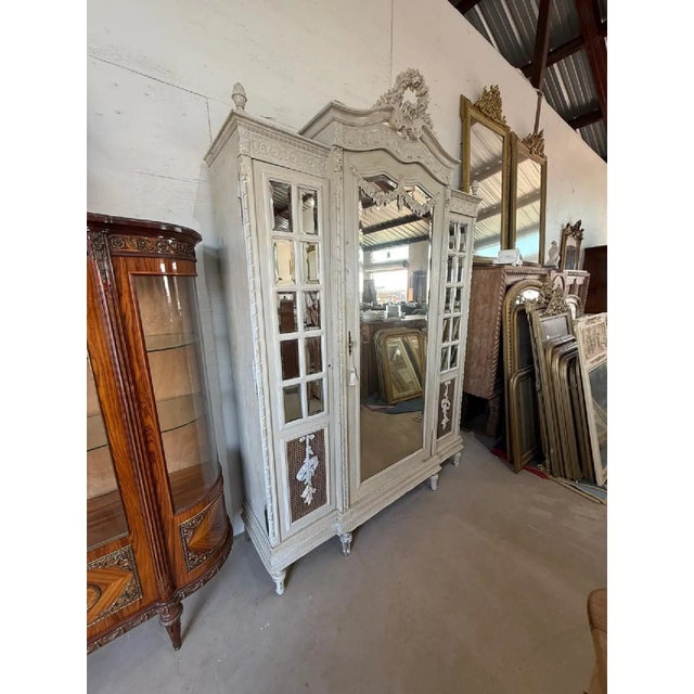 Large 18th Century French Louis XVI 3-Door Bookcases or Armoire For Sale - Image 15 of 16