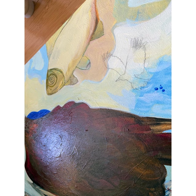 “Dinner Coming” an Osprey Painting by LWren Walraven For Sale In Santa Fe - Image 6 of 10