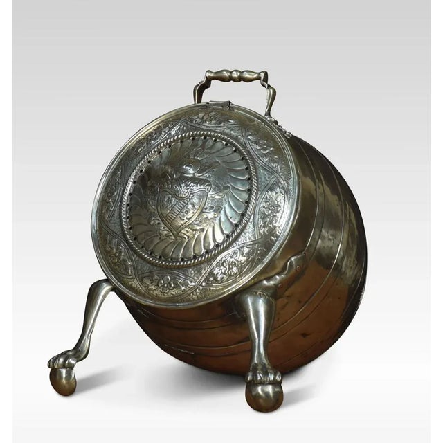 Black Brass Coal Bin, 1890s For Sale - Image 8 of 8