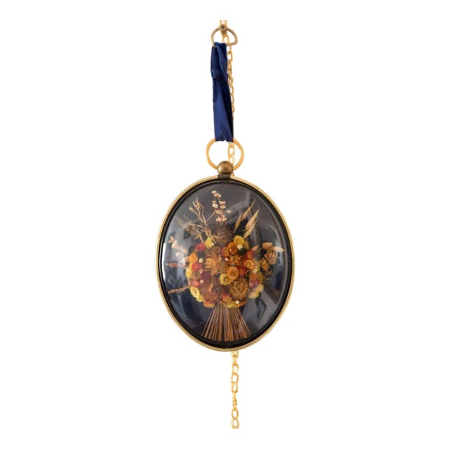 Early 20th Century Cideart Belgium Preserved Flower Display For Sale