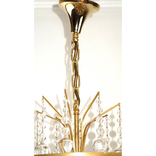 Brass and Glass Drop 8-Light Chandelier from Christoph Palme, 1960s For Sale - Image 6 of 13