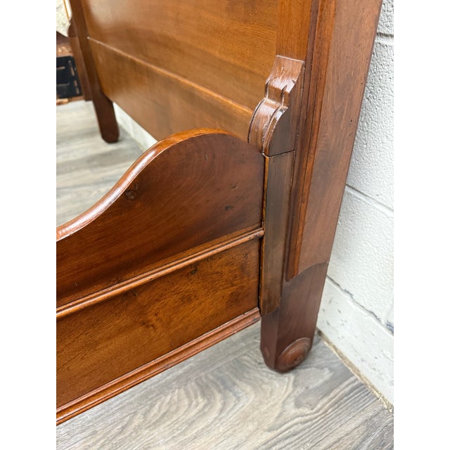 Antique Full Size Late Victorian Carved Walnut Bed For Sale - Image 14 of 18