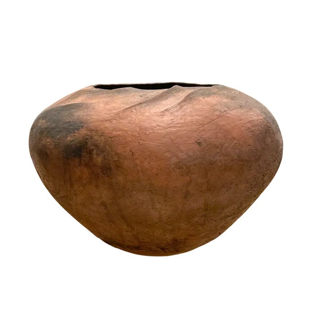 Mid 20th Century Large Mid-Century Modern Mexican Terracotta Sculpted Vessel For Sale - Image 5 of 5
