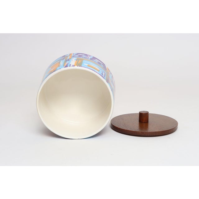 Purple Vintage Elfi Stadler for Schramberg Faience Ceramic Lidded Jar / Canister / Box For Sale - Image 8 of 17