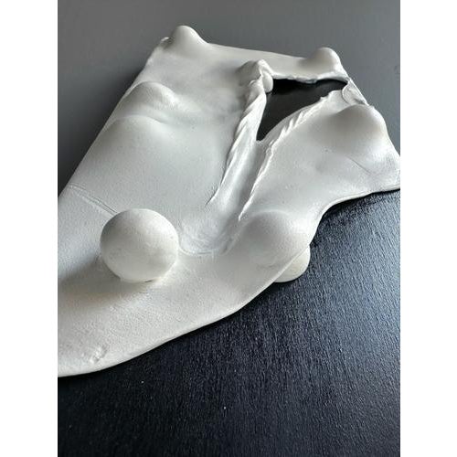 Contemporary Vera Vizzi, Domino Seven Modular Wall Relief Sculpture, 2026, White Foam Clay on Wood Panel For Sale - Image 3 of 9