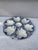 19th-Century Majolica oyster plate Wasmuel, the wells are divided by blues lines, and red stars. Reference / Page 48...