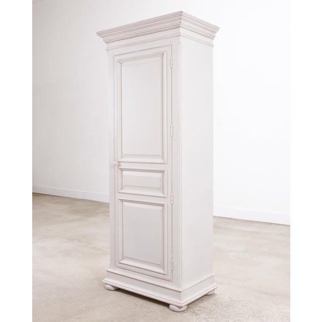 Late 20th Century Country French Provincial Painted Bonnetière Storage Cabinet For Sale - Image 5 of 18