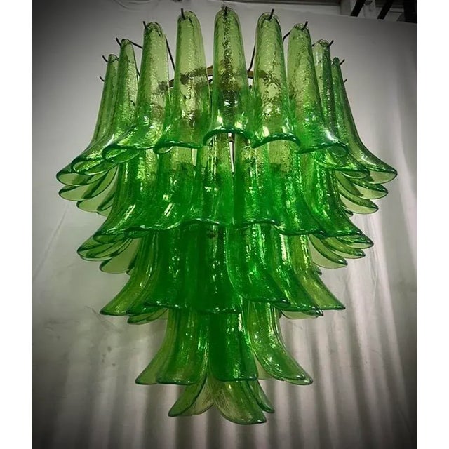 2000 - 2009 Green Murano Glass Chandelier from Mazzega, 2000s For Sale - Image 5 of 9