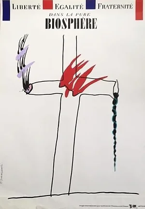 1989 Original Poster for Artis 89's Images Internationales Pour Les Droits De l'Homme Et Du Citoyen - Dans La Pure Biosphère