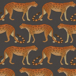 Leopard Walk Classic Style Wallpaper - 11 Yards