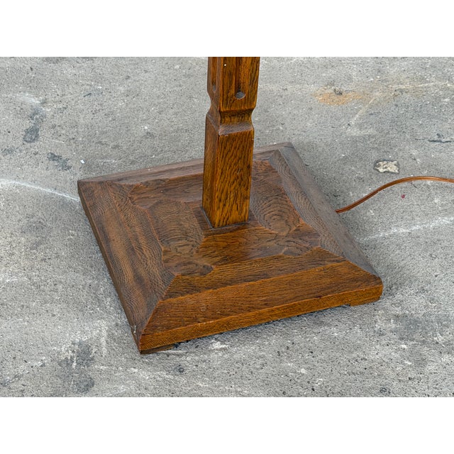 Scandinavian Modern Brutalist Oak Floor Lamp, 1960s For Sale - Image 10 of 14