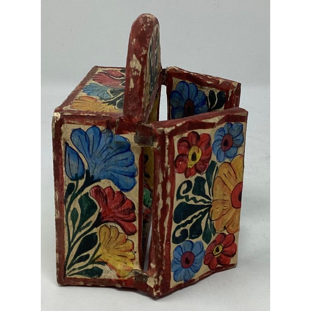 Folk Art Antique Peruvian Retable Featuring a Mask Store or Workshop. For Sale - Image 3 of 6