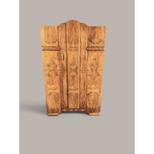 Wood Art Deco Wardrobe, 1930s For Sale - Image 7 of 10