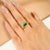 Zambian Emerald 14k Gold East West Signet Ring Size 5 For Sale - Image 4 of 11