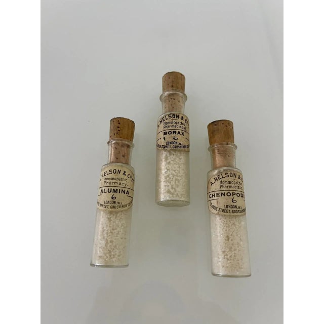 Glass Antique Homeopathy Kit – Nelson & Co. London – Set of 12 Glass Vials For Sale - Image 7 of 7