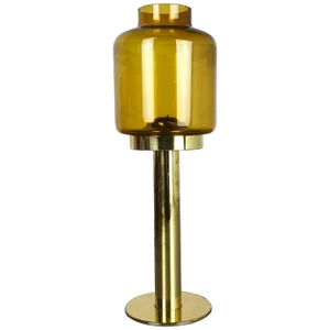 Brass & Glass Claudia Candleholder by Hans-Agne Jakobsson for Markaryd, Sweden, 1960s