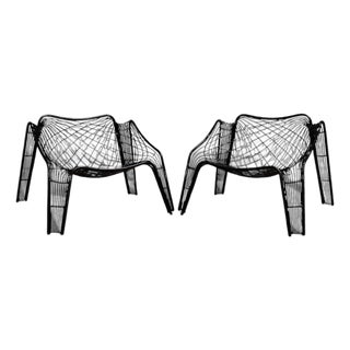 Armchairs With Organic Shape in Iron, Unknown, 1950s For Sale