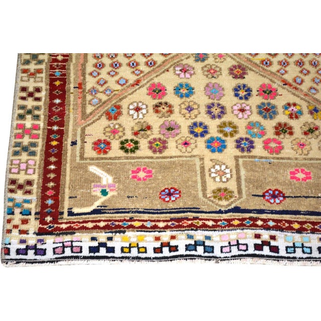 Vintage Turkish Hand Knotted Wool Rug, 2'4''x7'9'' For Sale - Image 4 of 5