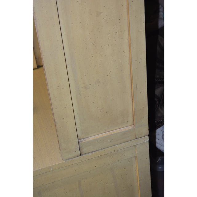 Vintage Attributed to Dixie Furniture French Provincial Style Yellow Double Door Cabinet / Bookcase For Sale - Image 16 of 18