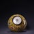 Chinese Vintage Chinese Gilt Bronze Cloisonne Bowl - Yellow Ground Crane & Peony - Qianlong Mark For Sale - Image 3 of 8