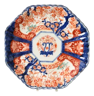 Large Japanese Imari Porcelain Octagonal Dish, 1890s