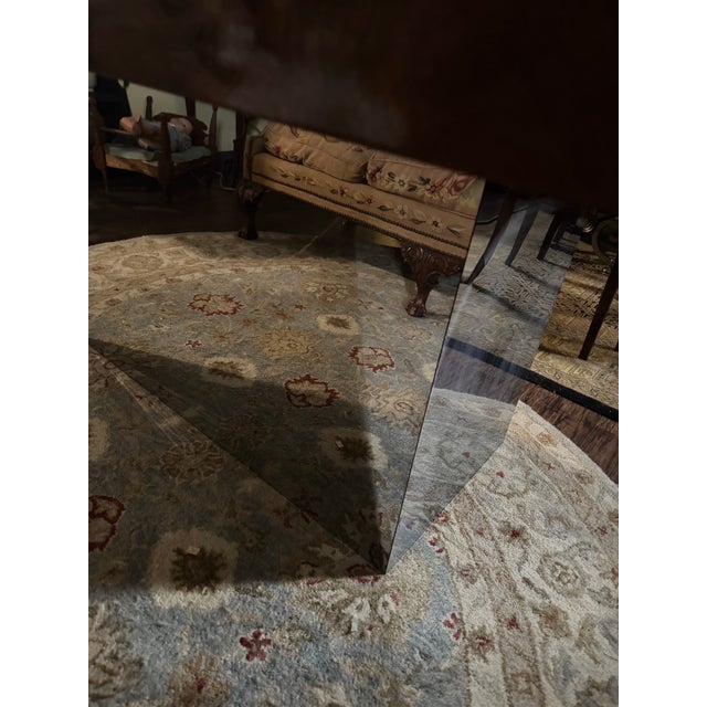 Wood 1976 Attributed to Milo Baughman Olive Burl Extension Dining Table on Chrome Plinth Base, 2 Leaves For Sale - Image 7 of 10