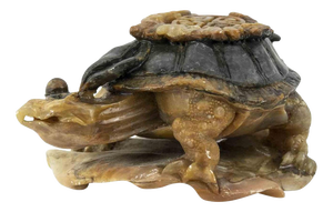 Mid-Century Glass Turtle Paperweight