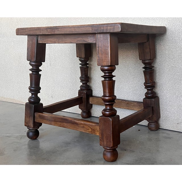 Late 19th Century 19th Century English Oak Joint Stool / Bench For Sale - Image 5 of 9