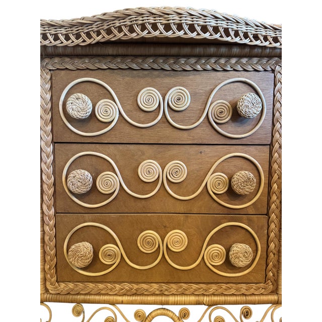 Mid 20th Century Wicker Chest For Sale - Image 9 of 12