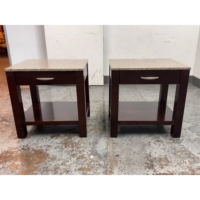 Contemporary Bermanfalk Bespoke Nightstands, Pair For Sale - Image 3 of 11