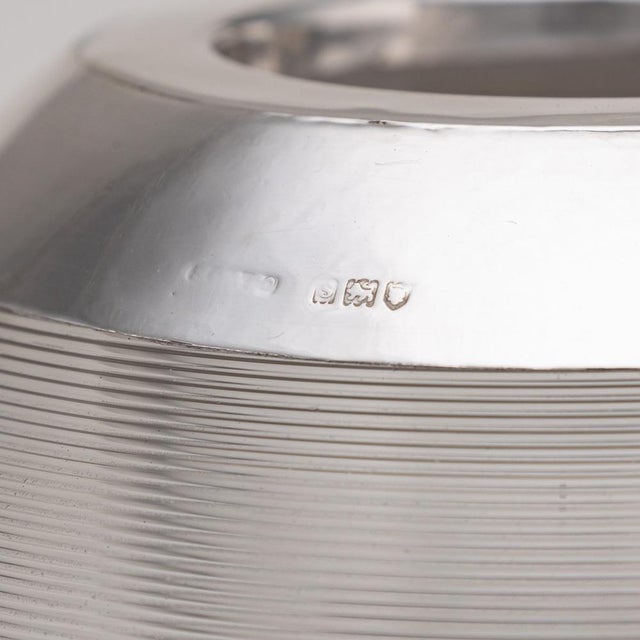 Metal 20th Century Silver-Mounted Glass Match Striker, London, 1913 For Sale - Image 7 of 8