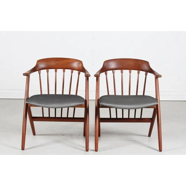 Set of Danish Modern Teak Armchairs in the style of Illum Wikkelsø, Denmark, 1960s For Sale - Image 11 of 11