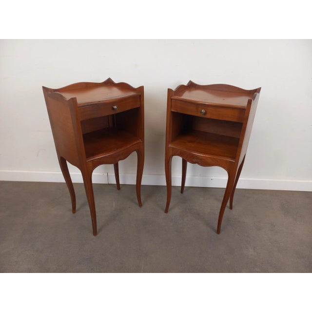 Louis XV Style Bedside Tables, 1950s, Set of 2 For Sale - Image 12 of 17