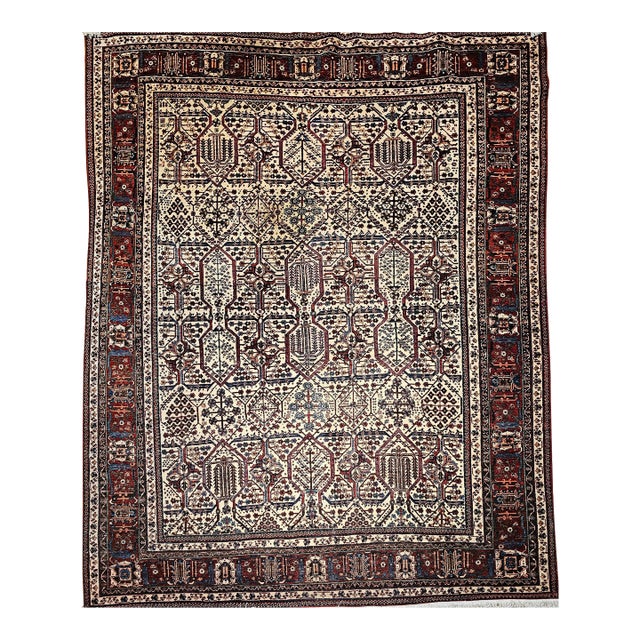 Vintage Persian Joshegan Room Size Rug, Hand-Knotted Wool, 1920s For Sale