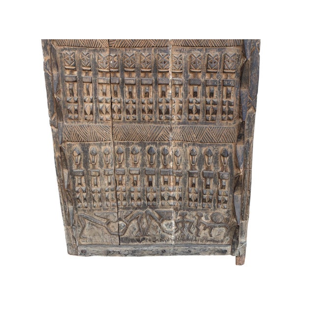 African Vintage Dogon Granary Door With Mali African 75.5" H For Sale - Image 3 of 14