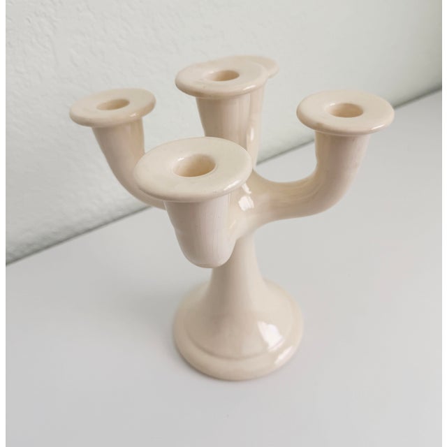 Swedish 5-Arm Ceramic Candelabra by Guldkroken Hjo For Sale - Image 4 of 7