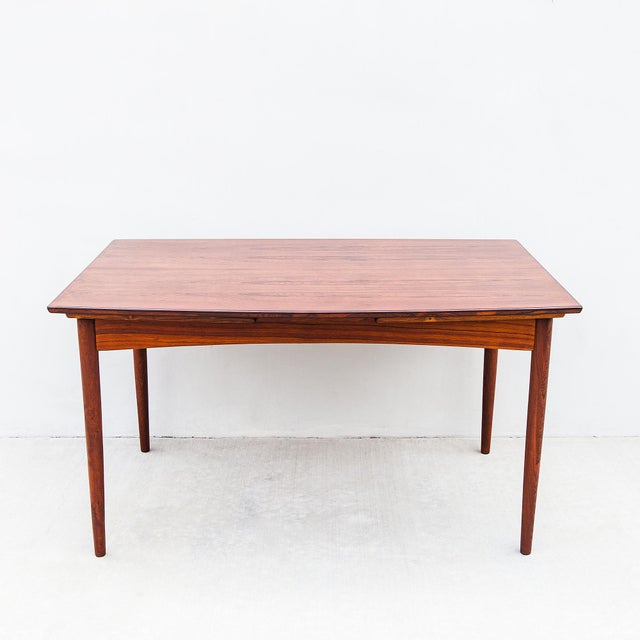 1960s Restored Danish Mid Century Modern Rosewood Hidden Leaf Dining Table For Sale - Image 10 of 12