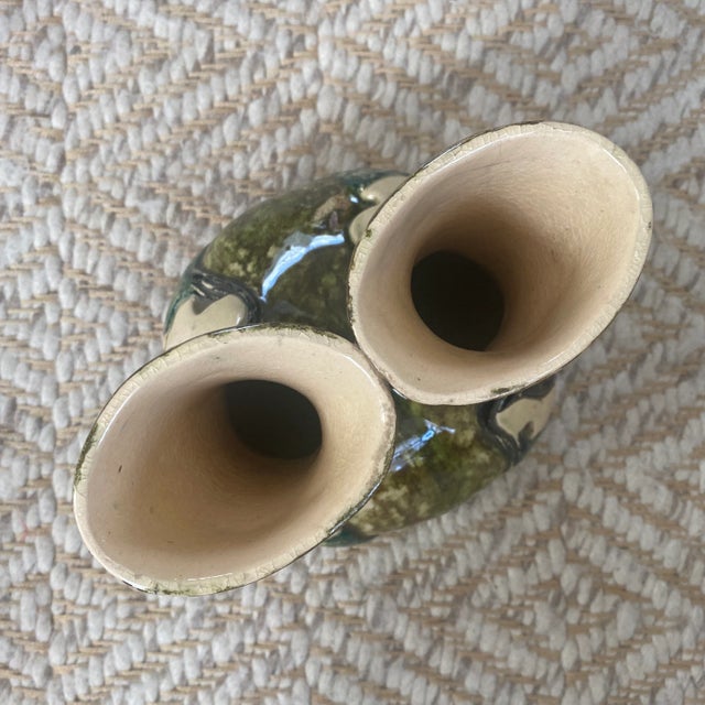 Mid-Century Sgraffito Women Pottery Vase For Sale - Image 11 of 13