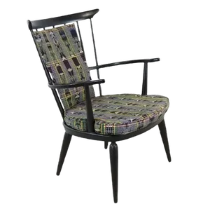 Black Delmenhorst Armchair with Cushion