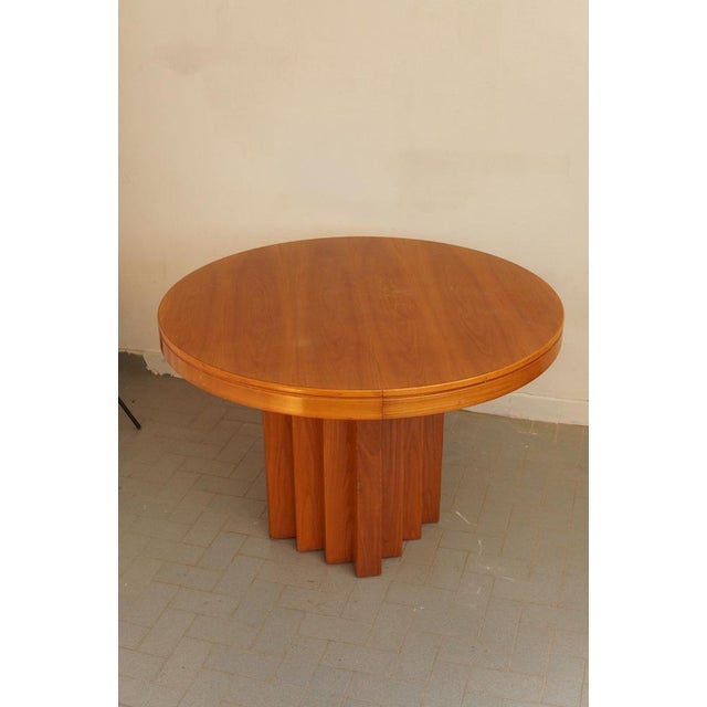 Mid-Century Modern An Exceptional Italian Brutalist Dining Table in Oak, 1970s For Sale - Image 3 of 7