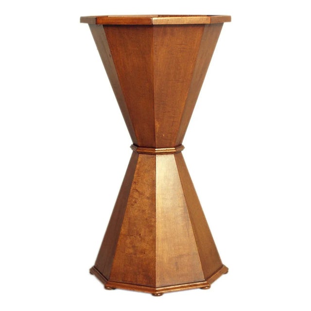 Wood Hourglass-Shaped Masonic Column in Wax-Polished Walnut, 1930s For Sale - Image 7 of 7
