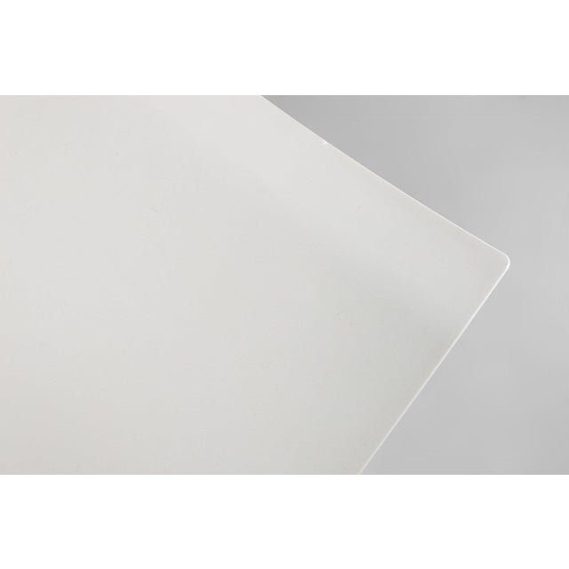 Metal Mid-Century Modern White Chair with Metal Frame and Plastic Seat, Belgium, 2000s For Sale - Image 7 of 12