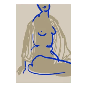 Contemporary Female Silhouette Giclee Print
