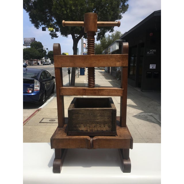Antique Sculptural Solid Wood Wine Press For Sale - Image 16 of 16