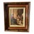 Framed Oil on Board "Grandmother Teaching Grandson How to Knit", Mid-20th Century For Sale