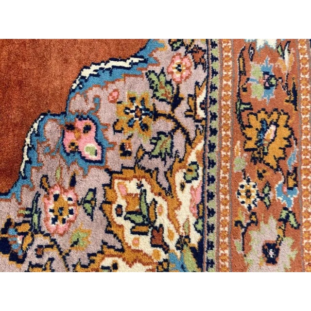 Orange Vintage Pakistani Karachi Rug, 1970s For Sale - Image 8 of 13