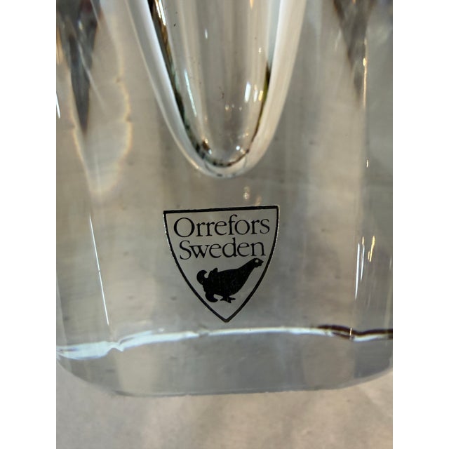 1980s Erika Lagerbielke for Orrefors Faceted Crystal Flower Vase, Late 20th Century For Sale - Image 5 of 12
