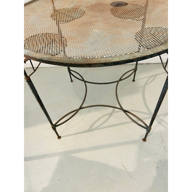 1950s Mario Papperzini for Salterini Garden Dining Table With Drink Holders Italy Rare! Attributed For Sale - Image 12 of 13